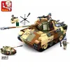 Blocchi Operazioni militari Overlord Cruciatore di carro armato Atlantico Fortrezza Aeromobile BARCA LAND CARCHE ELIMAGGIO BRIMINATI BRINQUEDOS Toys