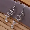 Boucles d'oreilles en peluche jolie 925 Créativité en argent sterling spirale pour femme bijoux de mode élégants cadeaux de Noël