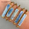 Strängar Raw Kyanites Bar Cuff Stone Armband Bangle mässing Justerbar Boho JewelryDenim Jeans Bridesmaid Gift BM11244