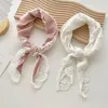 Scarves Solid Lace Hair Scarf Accessories Headband Cotton Linen Sweet Neckerchief Band Soft Wrap Triangle Beach