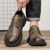 Casual Shoes Thick Bottom Men Outdoor Safety Beef Tendon Outsole Genuine Leather Quality British Style Lace Up Oxford Shoe