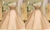 Bling Bling Beading Crystal Cocktail Party Dresses Aline Satin Boat Neckline Prom Dress Long Pageant Dress Women Evening Gowns El4021832