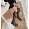 أحذية Boots Ladies 2024 Fashion Long Barrel Zip Women's Summer Women Women Women Hollow Entervale