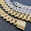13.5mm Wide Hip Hop d Color Moissanite Diamond Cuban Link Chain Necklace