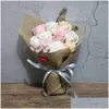 Couronnes fleurs décoratives créatives faites à la main de la rose suower fleur de savon artificiel bouquet artificiel décoration de mariage 30x20x10cm f dhoap