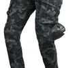 Pantalon masculin de.Studios moto-cistruction décontractée de camouflage noir jeans jeans rouler pour hommes