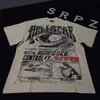 Hellstar Abyssal Eye vintage AOP Camiseta de mangas curtas de mangas curtas e camiseta feminina