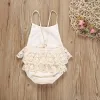 One-Pieces New Newborn Girl Ruffle Lace Backless Jumpsuit Baby Romper Summer Clothes