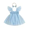 Fille robe 0-18m princesse née bébé filles robes robes habiller en dentelle ruffles paillettes à sauts en tulle.