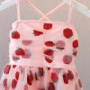 Swimwear Pasgeboren babymeisje Strawberry Swim Suit met dop kopteksel baby peuter tutu jurk badmode badkleding kind zwemkleding