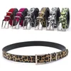 Belts Female Belt Cummerbund Women Horsehair Belt With Leopard Pattern Rose Gold Metal Buckle Hot Sales Pu Belt Accessories For Women 240423