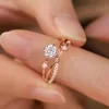 Band Huitan New Twist Design Fancy Women Finger Rings with Shiny Cubic Zirconia Exquisite Engage Wedding Accessories Fashion Jewelry