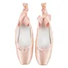 Chaussures de danse yukigaga ballet professionnel ponte dames avec rubans pour femmes filles enfants satin