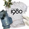 Женские футболки T 2024 День рождения подарки для женщин винтажная футболка для вечеринки мода мода с коротким рукавом женские подарочные топы негабаритные сгустки