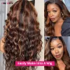 Wigs FB 30 Highlight Body Wave Bundles Ombre Colored Human Hair Bundles 1B 4 30 Brown Brazilian Hair Weave Bundle 1 3 4 Hair Bundles