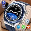 Bekijkt nieuwe mannen Smart Watch 1,5 inch HD Langescreen Bluetooth Oproep NFC Smart Watch IP68 Waterdichte hartslag GPS Track Man Smartwatch