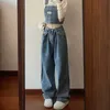 Damskie dżinsowe spodnie damskie Vintage Denim Newjeans workowane dżinsy kobiety wysoka talia odzież Koreańska moda streetwear Y2K ubrania 240423