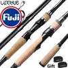 Linnhue Fishing Rod TS Fuji Guide Lure Rod 1.68-2,7m 2/3 Sektion Kolfiber Ljus Spinning Rod Baitcasting Rod Gift Rod Cover 240415