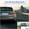 Car DVR Car DVRS A10 4 بوصة HD 1080p عدسة مزدوجة DVR مسجل Dash Cam Smart G-SESSOR الكاميرا الخلفية 170 درجة زاوية TRA