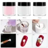 Liquides 3Colors Powner à ongles acrylique Transparent / rose / blanc sculpture en polymère de cristal en poudre en poudre de vernis à ongles Accessoires professionnels #