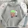 Sweatshirts Cute Cartoon Bubu and Dudu Hoodies Kawaii Clothing Girls Loose Sweatshirt Spring/Autumn Pink Long Sleeve Pocket Harajuku Clothes