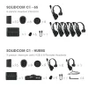 Microphones Hollyland Solidcom C1 Wireless Headset 1000ft Team Communication Intercom for Commercial Film Production Drone Shot