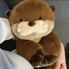Simulation Otter Doll Action Figure Pendant Plux Toy Anime Aspect élevé Aspect réaliste Soft Ermine Otter Cartoon Christmas Gift 240424