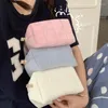 Cosmetic Bags Large Capacity Pink White Blue Plush Makeup Bag Pencil Case Cute Student Storage Soft Multifunctional Organizer