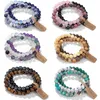 Per perlé Bracelet Natural Bracelet Rose Quartz Opale Turquoismes Améthystes Hématite Jaspers Bracelets For Women Men Gift Jewelry Set 240423