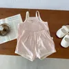 Clothing Sets 2024 Summer Baby Girl Clothes Plaid Infant Cotton Sling Tops Shorts Two Pieces Suit Toddler Casual Camisole Outfits