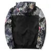 Herenjacks Fashion Spring herfst Casual bomber jas slim jas met capuchon slim jas hiphop bloemenprint windjager ritsje maat m-4XL