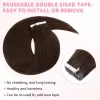 Tape Weft In Hair Extensons Human Hair Skin Tape Weft Ins 1626 cala 100% Remy ludzkie naturalne włosy #2 ciemnobrązowe proste dla kobiet