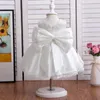 Fille robe bébé 1er anniversaire baptême robe blanche grand arc princesse née le baptême du nourrisson po