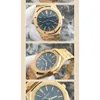 Designer Watch Luksusowe automatyczne zegarki mechaniczne Seria 15400 lub Rose Gold Blue Face Laria Plaid Male Movement Na ręce