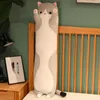 507090110130cm Funny Joy Cute Soft Long Cat Plush Toys Pause Office Nap Pillow Bed Sleep Home Decor Doll for Kids Girl Gift 240416