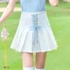 Ropa de golf Spring/Summer Outdoor Sports Shorts Subskirt Falda corta plisada para mujeres con correas de línea A para cubrir el espectáculo de carne Slimness Pink, casual