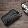 Filtres Roadfisher Black DrawString authentine cuir Camera Sac Insert Rangement Pocket Pocket Pocy pour Canon Nikon Sony Fuji Leica A7 Ricoh Lens