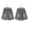Short masculin Hellstar Studios Ins Trendy Summer Loisking Sports Mens and Womens Women Washed Shorts et Capris