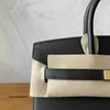 Designer Women Epsom Leather Handbag 7A Modello di cera in pelle genuina Blackqqycuq