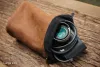 Filtri Roadfisher marrone corsetto in pelle vera per videocamera inserto tasca da tasca per la tasca per canon Nikon Sony Fuji Leica A7 Ricoh Lens