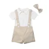 Vêtements Enfant Baby Boy Boy Boy Summer à manches courtes Short Short Set 2 pièces Tenues Romper Saut en combinaison Sauthies Vêtements