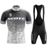 Ensembles 2024 SCOTT Cycling Jersey Set Men Cycling Vêtements Road Bike Shirts Suit Bicycle Bib Shorts MTB ROPA CICLISMO MAILLOT