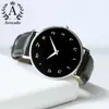 Wristwatches New MenS And WomenS Watches Israel Hebrew Leather Quartz Wristwatches Fashion Personality Clock Gift 240423