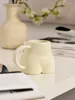 Massen ahunderjiaz minimalistischer Stil Beige Fun As Tasse Keramik Kaffeetasse Ins Home Office Getränke Set lustiges Geburtstagsgeschenk