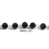 Charm Bracelets Classic Black Color Bracelet For Women 304 Stainless Steel Link Chain Jewelry Faceted Beads Gift 18.5cm Long 1 Piece