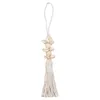 Estatuetas decorativas estilo boho pendurar decorações de casamento para cerimônia de cerimônia com pendente de madeira com miçanos de miçangas