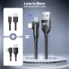 3A USB 유형 C/Micro Fast Charing Cable 180 iPhone 용 Braided Nylon Data Cord 회전 Samsung Xiaomi Poco 휴대 전화 충전기 USB 와이어 케이블 0.5M/1M/2M/3M