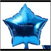 Veranstaltung Festliches Zuhause Andere Vorräte Garden10pcs/Los 10 Zoll Fünf-Punkte-Sternfolienballon Babyparty Hochzeits Kindergeburtstagsfeier Dekor Dekor