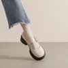 Chaussures habillées Mary Jane Gétille en cuir loli féminin 2024 Été rétro épais bas au fond du talon jk uniforme