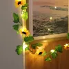 Strings 1pc Sunflower String Lights (6.56ft) LED Simulation Artificial Leaf Flower